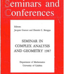 Seminars in Complex Analysis and Geometry 1987