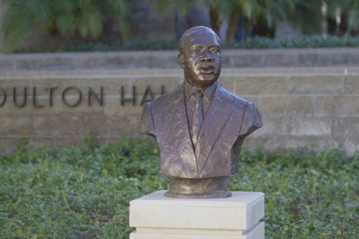 Martin Luther King bust at Chapman