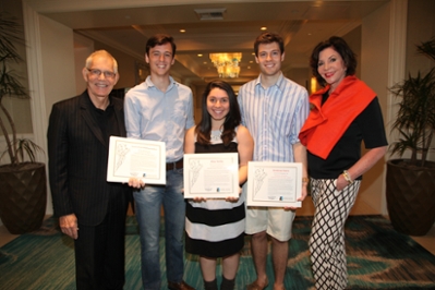 WOC 2015 Scholarship Recipients receiving their awards