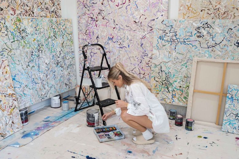 Student painting