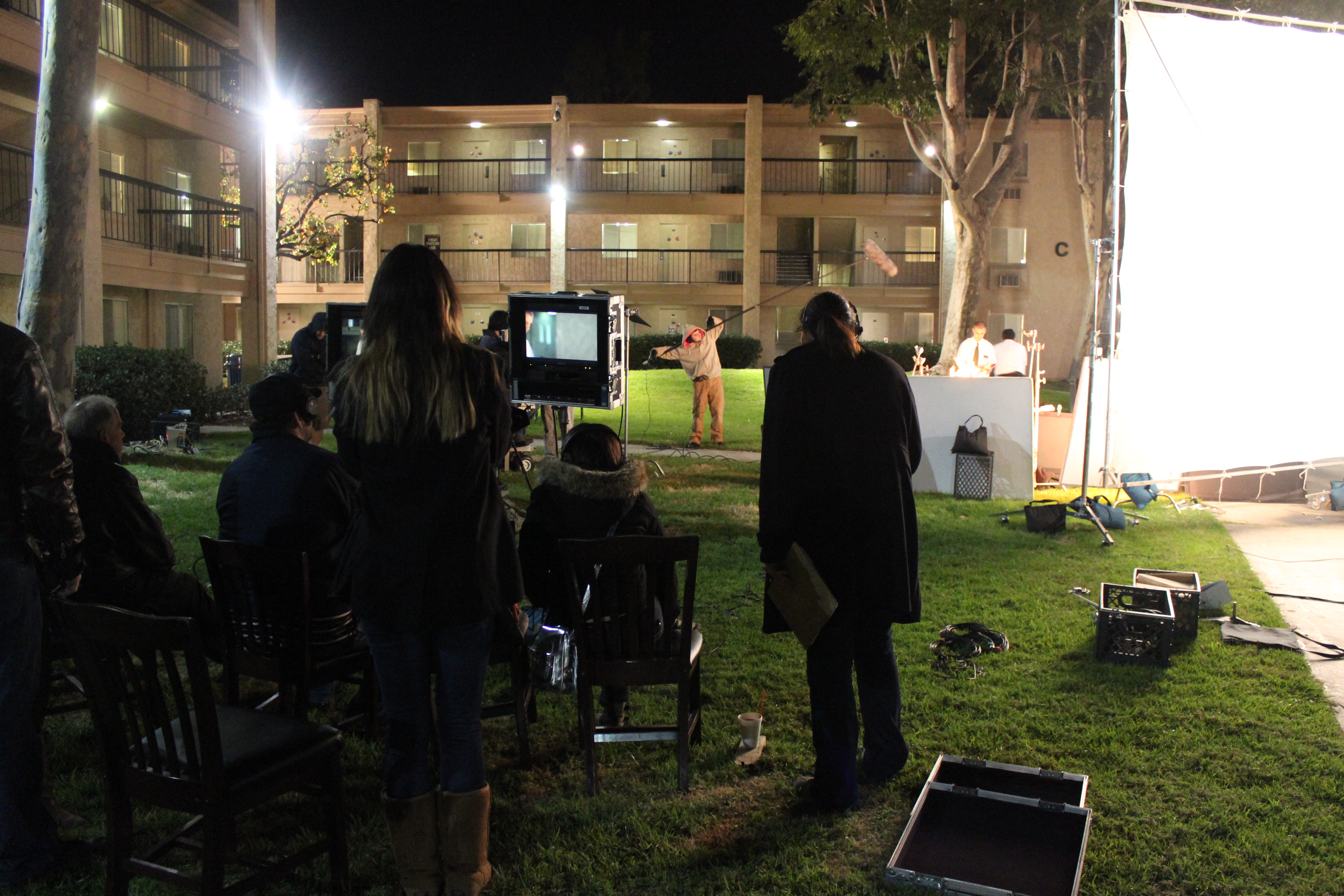 student filming