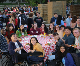 Italian Club at a meal together