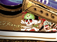 Ed Hardy branded sneakers