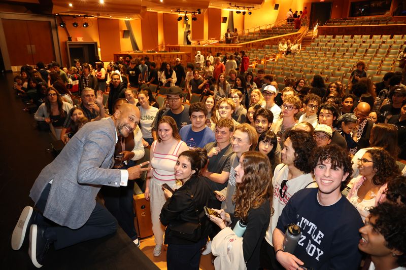 Michael Keegan Key with Chapman Students