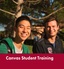 Two students smiling.