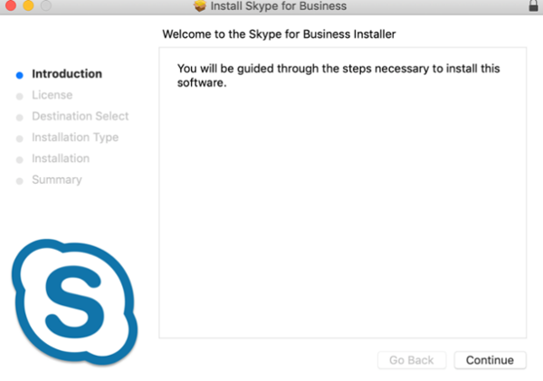 Start Skype installation dialog box