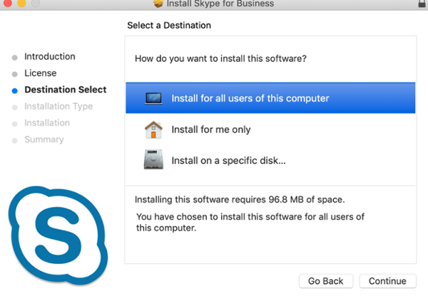 directions to install skype for mac