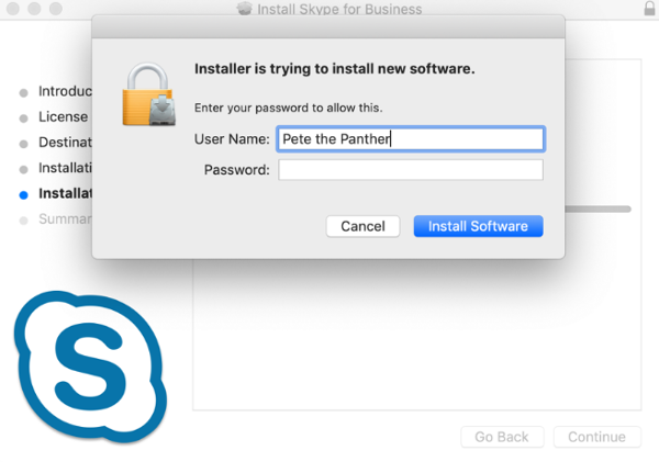 skype for business white screen mac