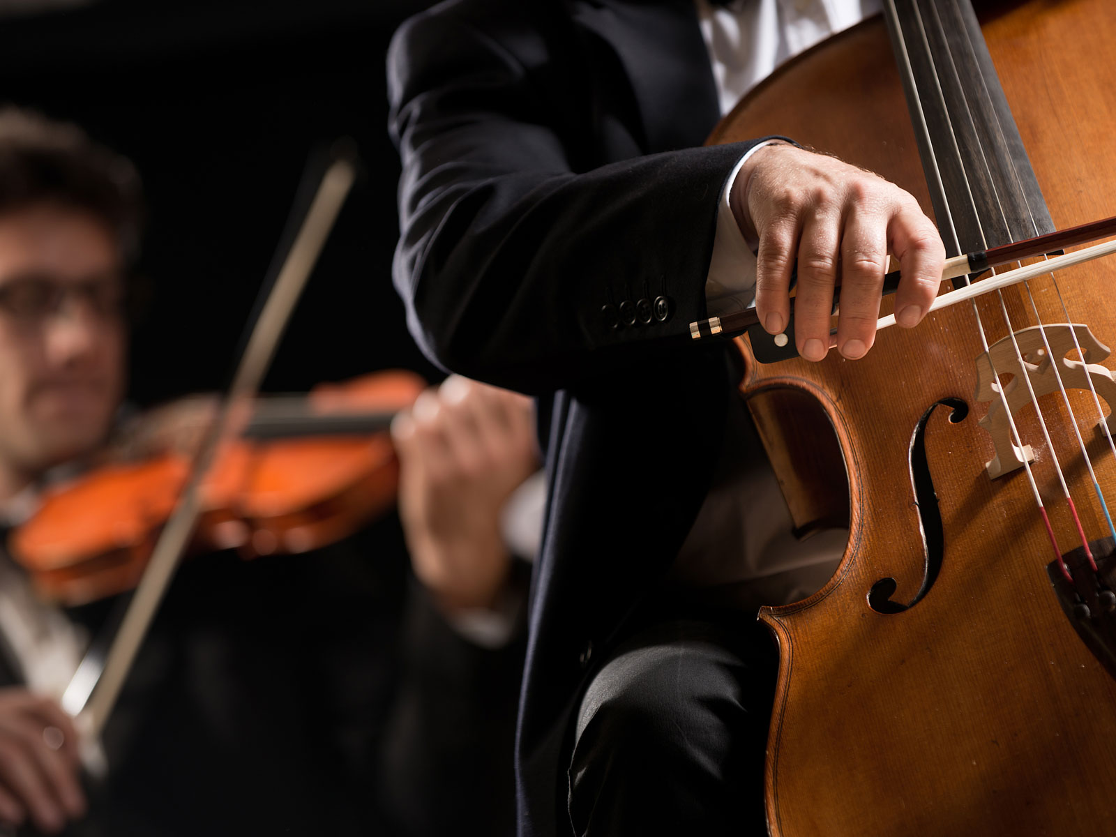 Closeup image of cello