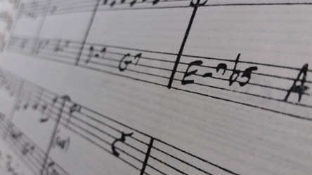 hand-written music score