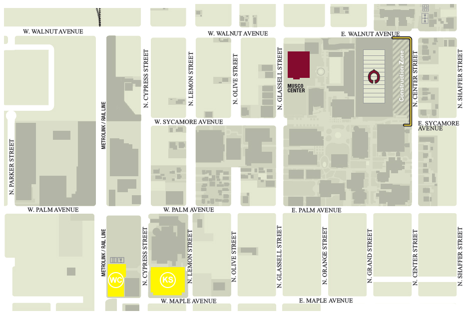 Parking information for the summit highlighting West campus and marion knott studios parking 