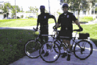 Officers on bikes