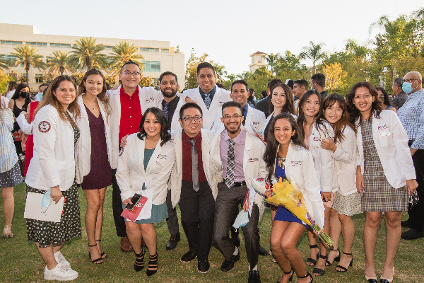 Students at their white coat ceremony