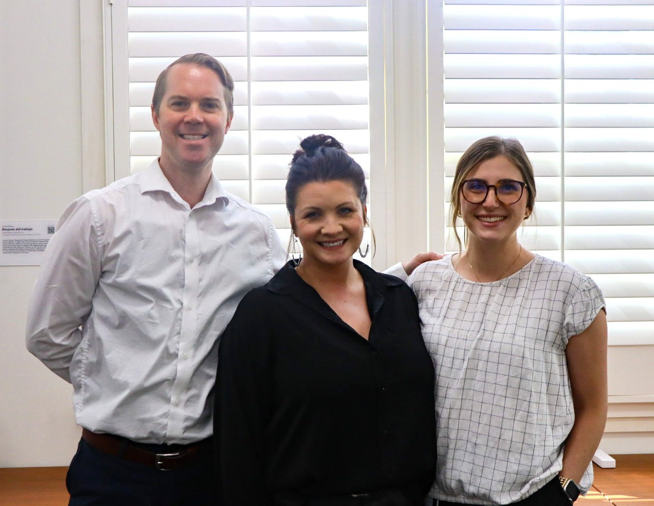 Wilkinson College David Krausman, Sarah Gordon, and Makayla Scott